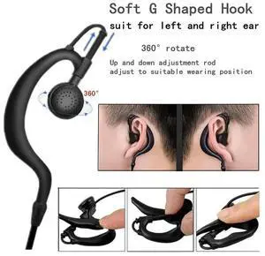 10Pcs G Shape Earpiece Headset PTT with Mic for 2 Way Radio CP040 CP200 Walkie Talkie Earphone 10Pcs G Shape Earpiece Headset PTT with Mic for 2 Way Radio CP040 CP200 Walkie Talkie Earphone