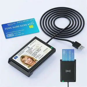 2-in-1 Contact + NFC Card Reader PC-Linked Dual-Interface Card Reader/Writer Contact PCSC Card Reader 2-in-1 Contact + NFC Card Reader PC-Linked Dual-Interface Card Reader/Writer Contact PCSC Card Reader