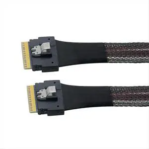 Server High-Speed Cable SFF-8654 Slim SAS to PCI-E Slimline SAS 4.0 SFF-8654 8i 74pin Host Server Disk Array Data Cable Server High-Speed Cable SFF-8654 Slim SAS to PCI-E Slimline SAS 4.0 SFF-8654 8i 74pin Host Server Disk Array Data Cable