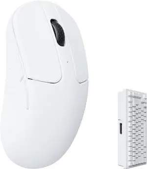 Keychron M3 Mini 4K Wireless Bluetooth 5.1/2.4 GHz/Wired Optical Mouse, Ultra-Lightweight 55g Programmable PixArt 3395 Sensor with up to 26,000 DPI/ 650 IPS for Windows Mac Linux - White Keychron M3 Mini 4K Wireless Bluetooth 5.1/2.4 GHz/Wired Optical Mouse, Ultra-Lightweight 55g Programmable PixArt 3395 Sensor with up to 26,000 DPI/ 650 IPS for Windows Mac Linux - White