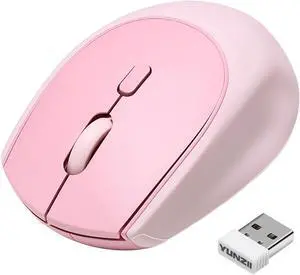 YUNZII C2 Wireless Mouse,2.4GHz Cute Silicone Noiseless Wireless Computer Mouse, Quiet Clicks, 3 Adjustable DPI, 1600 DPI Optical Tracking, Portable Ergonomic Mice for Laptop/PC/Mac (Pink) YUNZII C2 Wireless Mouse,2.4GHz Cute Silicone Noiseless Wireless Computer Mouse, Quiet Clicks, 3 Adjustable DPI, 1600 DPI Optical Tracking, Portable Ergonomic Mice for Laptop/PC/Mac (Pink)