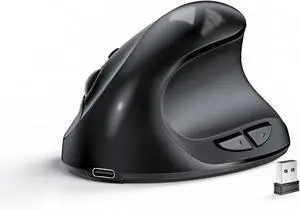 Lekvey Ergonomic Mouse, Vertical Wireless Mouse for Small/Medium Hands, Rechargeable with USB Receiver, 3 DPI for Comfort, Relieves Wrist Pain, Carpal Tunnel Mouse for Laptop, PC, Computer, Mac, Black Lekvey Ergonomic Mouse, Vertical Wireless Mouse for Small/Medium Hands, Rechargeable with USB Receiver, 3 DPI for Comfort, Relieves Wrist Pain, Carpal Tunnel Mouse for Laptop, PC, Computer, Mac, Black
