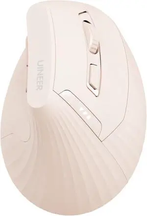 Uineer Ergonomic Wireless Mouse Pink,Bluetooth Vertical Mouse with BT5.0/4.0/2.4G, Rechargeable with Battery Indicator,Ergonomic Design for Comfort and Reduced Wrist Strain for Home,Office Use Pink Uineer Ergonomic Wireless Mouse Pink,Bluetooth Vertical Mouse with BT5.0/4.0/2.4G, Rechargeable with Battery Indicator,Ergonomic Design for Comfort and Reduced Wrist Strain for Home,Office Use Pink