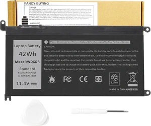 WDX0R 42Wh Laptop Battery Replacement for Dell Inspiron 13 15 5000 7000 Series 5567 7573 5570 7579 7378 5565 5379 5378 Latitude 3490 3590 3340 3400 3390 3500 3190 Vostro 5468 5568 FW8KR WDXOR WDX0R 42Wh Laptop Battery Replacement for Dell Inspiron 13 15 5000 7000 Series 5567 7573 5570 7579 7378 5565 5379 5378 Latitude 3490 3590 3340 3400 3390 3500 3190 Vostro 5468 5568 FW8KR WDXOR