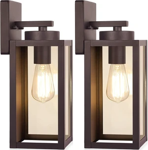 BesLowe Outdoor Wall Light Fixtures, Oil-Rubbed Bronze Wall Lanterns BesLowe Outdoor Wall Light Fixtures, Oil-Rubbed Bronze Wall Lanterns
