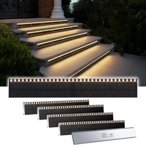 SHONELIGHTING Solar Step Lights Outside, 33 Focused LEDs, Stair Light, 6PK SHONELIGHTING Solar Step Lights Outside, 33 Focused LEDs, Stair Light, 6PK