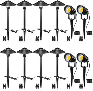 SUNVIE LED Low Voltage Landscape Lighting 12V Landscape Lighting Kit with Connectors, Low Voltage Pathway Lights with Spotlights Aluminum Pathway Lights Wired Waterproof for Patio Yard Garden, 12 Pack SUNVIE LED Low Voltage Landscape Lighting 12V Landscape Lighting Kit with Connectors, Low Voltage Pathway Lights with Spotlights Aluminum Pathway Lights Wired Waterproof for Patio Yard Garden, 12 Pack