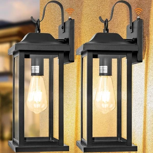 Dusk to Dawn Outdoor Lighting Wall Mounted 17 Inch Black Dusk to Dawn Outdoor Lighting Wall Mounted 17 Inch Black