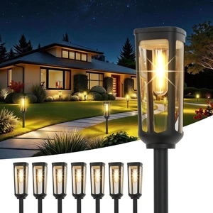 JEJOT Solar Pathway Lights Outdoor Waterproof, 8 Pack Solar Walkway Lights JEJOT Solar Pathway Lights Outdoor Waterproof, 8 Pack Solar Walkway Lights