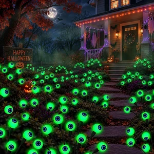 Halloween Decorations Outdoor, 6Pack 48 LEDs Solar Eyeball Lights Halloween Decorations Outdoor, 6Pack 48 LEDs Solar Eyeball Lights