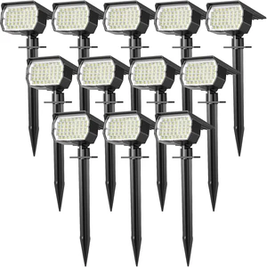 WENATY Solar Spot Lights Outdoor Landscape Spotlights 12 Pack Cool White WENATY Solar Spot Lights Outdoor Landscape Spotlights 12 Pack Cool White