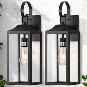 19" Large Outdoor Light Fixture 2 Pack, Black Exterior Lighting Fixtures 19" Large Outdoor Light Fixture 2 Pack, Black Exterior Lighting Fixtures