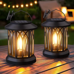 Hanging Solar Lanterns Outdoor Waterproof: 2 Pack Garden Lantern Decorative Hanging Solar Lanterns Outdoor Waterproof: 2 Pack Garden Lantern Decorative