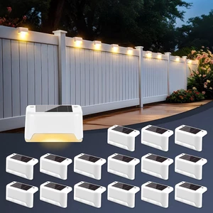 SOLPEX Solar Fence Lights Outdoor 16 Pack, Waterproof Led, Warm White SOLPEX Solar Fence Lights Outdoor 16 Pack, Waterproof Led, Warm White