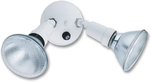 Lithonia Lighting Dusk-to-Dawn Twin Par Outdoor Flood Light Holder, White Lithonia Lighting Dusk-to-Dawn Twin Par Outdoor Flood Light Holder, White