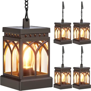 KOOPER 4 Pack Solar Lanterns Outdoor Waterproof, Brighter Hanging Solar Lantern Lights for Outside, Auto ON/Off Lanterns Decorative Outdoor for Garden Table Yard Path Tree Patio Lawn Decor, Gifts KOOPER 4 Pack Solar Lanterns Outdoor Waterproof, Brighter Hanging Solar Lantern Lights for Outside, Auto ON/Off Lanterns Decorative Outdoor for Garden Table Yard Path Tree Patio Lawn Decor, Gifts