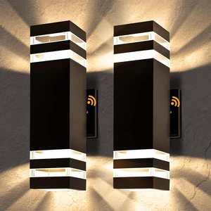 Outdoor Wall Sconce 2-Pack, Outdoor Lights with Dusk to Dawn Sensor Outdoor Wall Sconce 2-Pack, Outdoor Lights with Dusk to Dawn Sensor