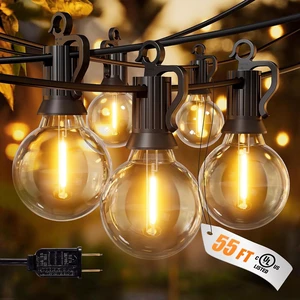 Outdoor String Lights, 55(50+5)FT 25 Bulbs IP65 Waterproof Patio Lights Outdoor String Lights, 55(50+5)FT 25 Bulbs IP65 Waterproof Patio Lights