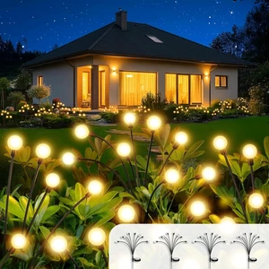 Vibrant Solar Garden Lights, Ultra Bright Solar Powered Firefly Lights Outdoor Waterproof, High Flexibility Starburst Swaying Light, 8 LED Landscape Lighting Decorative for Pathway Patio Yard Vibrant Solar Garden Lights, Ultra Bright Solar Powered Firefly Lights Outdoor Waterproof, High Flexibility Starburst Swaying Light, 8 LED Landscape Lighting Decorative for Pathway Patio Yard