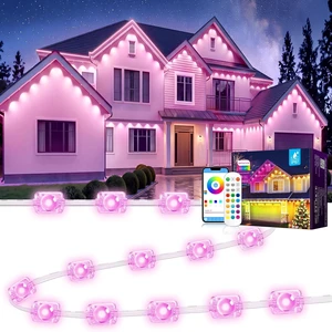 200FT RGB Permanent Outdoor Eaves Lights with App Remote, IP67 LED Bulbs 200FT RGB Permanent Outdoor Eaves Lights with App Remote, IP67 LED Bulbs
