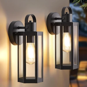 EJIAXIN 2 Pack Exterior Lighting Fixtures, 13" Black Outdoor Wall Light EJIAXIN 2 Pack Exterior Lighting Fixtures, 13" Black Outdoor Wall Light