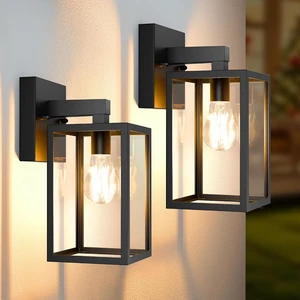 MATAMEYE Outdoor Wall Light Fixture, Black Porch Lights, 2 Pack MATAMEYE Outdoor Wall Light Fixture, Black Porch Lights, 2 Pack