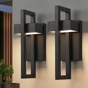 Modern Outdoor Wall Lights Black Exterior Lighting Fixtures, 13.7'' 2 Pack Modern Outdoor Wall Lights Black Exterior Lighting Fixtures, 13.7'' 2 Pack