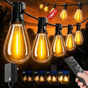 Likesky 130FT LED Outdoor String Lights with Remote Waterproof Patio Lights with Shatterproof S11 Bulbs, Dimmable Outside Hanging Light Connectable for Porch Backyard Yard Garden Decor 2700K Likesky 130FT LED Outdoor String Lights with Remote Waterproof Patio Lights with Shatterproof S11 Bulbs, Dimmable Outside Hanging Light Connectable for Porch Backyard Yard Garden Decor 2700K