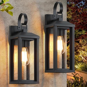 17" Large Outdoor Wall Lights for House 2-Pack, Matte Black 17" Large Outdoor Wall Lights for House 2-Pack, Matte Black