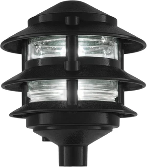 Greenfield Weatherproof Line-Voltage (120V) 3-Tier LED Outdoor Pathway Light Permanent Outside Light for Walkway, Driveway & Landscaping Professional Grade & Made in USA Black Greenfield Weatherproof Line-Voltage (120V) 3-Tier LED Outdoor Pathway Light Permanent Outside Light for Walkway, Driveway & Landscaping Professional Grade & Made in USA Black