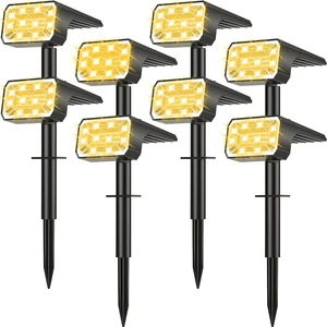 Solar Spot Lights Outdoor, Landscape Spotlights, 8 Pack Warm White Solar Spot Lights Outdoor, Landscape Spotlights, 8 Pack Warm White