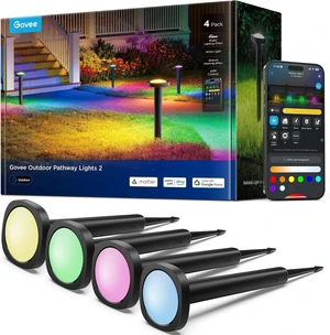 Govee Outdoor Pathway Lights 2, 4 Pack, IP66 Waterproof, 60+ Scene Modes Govee Outdoor Pathway Lights 2, 4 Pack, IP66 Waterproof, 60+ Scene Modes