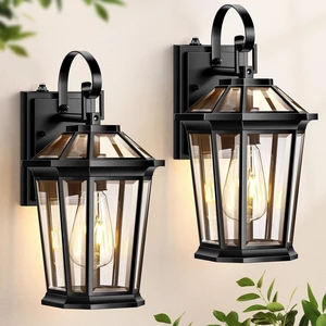 VIANIS Dusk to Dawn Outdoor Wall Lighting, Black Exterior Lighting Fixtures VIANIS Dusk to Dawn Outdoor Wall Lighting, Black Exterior Lighting Fixtures