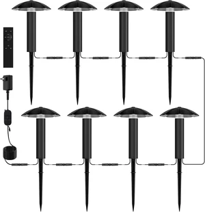 8 Pack Low Voltage Landscape Lighting Kit, 3W Metal Pathway Lights 8 Pack Low Voltage Landscape Lighting Kit, 3W Metal Pathway Lights