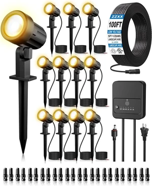 ZZXX All-in-One Low Voltage Landscape Lighting Kit Dusk to Dawn, 12-Pack ZZXX All-in-One Low Voltage Landscape Lighting Kit Dusk to Dawn, 12-Pack