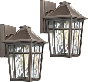 Darkaway Outdoor Sconce Lights Wall Light Fixtures, Exterior Porch Light Outdoor Sconce Anti-Rust Waterproof Aluminum Outside Light with Water Ripple Glass for Patio Yard Doorway Garage Darkaway Outdoor Sconce Lights Wall Light Fixtures, Exterior Porch Light Outdoor Sconce Anti-Rust Waterproof Aluminum Outside Light with Water Ripple Glass for Patio Yard Doorway Garage
