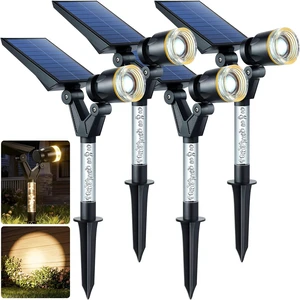 DenicMic Solar Spot Lights Outdoor Waterproof Warm Lens LED 4 Pack DenicMic Solar Spot Lights Outdoor Waterproof Warm Lens LED 4 Pack