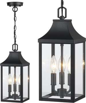 15'' Outdoor Pendant Light Fixtures 3-Light, Exterior Hanging Porch Light 15'' Outdoor Pendant Light Fixtures 3-Light, Exterior Hanging Porch Light