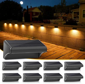 Aulanto Solar Fence Lights 8 Pack-Plus,100 Lumen Big Outdoor Solar Light IP65 Waterproof, Warm White and 10 RGB Modes,Fence Lights Otdoor Solar Lighting for Backyard,Garden,Fence,Wall,Deck,Stairs. Aulanto Solar Fence Lights 8 Pack-Plus,100 Lumen Big Outdoor Solar Light IP65 Waterproof, Warm White and 10 RGB Modes,Fence Lights Otdoor Solar Lighting for Backyard,Garden,Fence,Wall,Deck,Stairs.