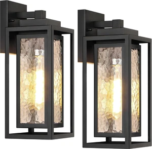 WIHTU 15.78'' Exterior Porch Light Fixture,Outdoor Wall Sconce Lights,Black WIHTU 15.78'' Exterior Porch Light Fixture,Outdoor Wall Sconce Lights,Black
