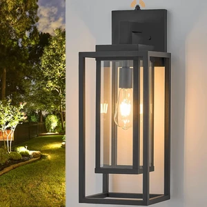 21" Dusk to Dawn Double Cage Outdoor Wall Light, Exterior Lantern 21" Dusk to Dawn Double Cage Outdoor Wall Light, Exterior Lantern
