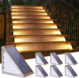 NIORSUN Outdoor Stair Lights 6 Pack, Solar Step Lights IP67 Waterproof with 13 Bright LEDs, 3000K Warm White, Auto On/Off, Triangular Design for Steps, Deck, Patio, Yard, Porch, Sidewalk NIORSUN Outdoor Stair Lights 6 Pack, Solar Step Lights IP67 Waterproof with 13 Bright LEDs, 3000K Warm White, Auto On/Off, Triangular Design for Steps, Deck, Patio, Yard, Porch, Sidewalk