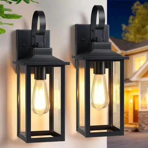 Large Outdoor Wall Lights for House 2-Pack, Matte Black Large Outdoor Wall Lights for House 2-Pack, Matte Black