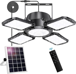 Solar Shed Light Outdoor Indoor, 176LED Solar Powered Motion Sensor Pendant Light Daytime Available, Solar Indoor Lights with 5 Lighting Modes & Remote for Shed Gazebo Barn Garage Home Solar Shed Light Outdoor Indoor, 176LED Solar Powered Motion Sensor Pendant Light Daytime Available, Solar Indoor Lights with 5 Lighting Modes & Remote for Shed Gazebo Barn Garage Home