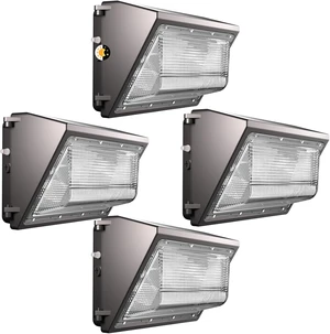 Lightdot 4 Pack 200W Wall Mount Wall Pack, 100-277V, 30000LM Dusk-to-Dawn, IP65 ETL, 60ft Coverage Area, Wall Pack LED Exterior Light for Parking Lots/Building Exteriors/Yard/Warehouse Lightdot 4 Pack 200W Wall Mount Wall Pack, 100-277V, 30000LM Dusk-to-Dawn, IP65 ETL, 60ft Coverage Area, Wall Pack LED Exterior Light for Parking Lots/Building Exteriors/Yard/Warehouse