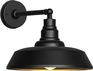 15" Large Outdoor Gooseneck Barn Light, Straight Arm Wall Fixture 15" Large Outdoor Gooseneck Barn Light, Straight Arm Wall Fixture