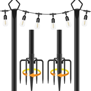 Mutovlin 2 Pack String Light Poles,10 Ft Light Poles for Outside String Lights,Outdoor Lights Pole with Fork,Metal Poles Stand for Patio Deck Backyard (10FT 2 Pack) Mutovlin 2 Pack String Light Poles,10 Ft Light Poles for Outside String Lights,Outdoor Lights Pole with Fork,Metal Poles Stand for Patio Deck Backyard (10FT 2 Pack)