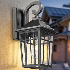 Darkaway Outdoor Wall Lights for House, Exterior Lighting Fixtures Wall Mount Outdoor Porch Lights Waterproof Black Outdoor Sconce Lights with Seeded Glass for Patio Hallway Garage Darkaway Outdoor Wall Lights for House, Exterior Lighting Fixtures Wall Mount Outdoor Porch Lights Waterproof Black Outdoor Sconce Lights with Seeded Glass for Patio Hallway Garage
