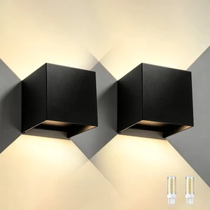 JYV Outdoor Wall Lights 2Pack, Up and Down Lighting Fixtures, Black 4.33In JYV Outdoor Wall Lights 2Pack, Up and Down Lighting Fixtures, Black 4.33In