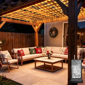 Lovelite 10ft x 10ft Net Lights, 280LED Gazebo Lights Outdoor 8 Modes Timer, Waterproof Connectable Christmas Light Clear Wire Large Size for Bushes Patio Pergolas Garden Holiday Party - Warm White Lovelite 10ft x 10ft Net Lights, 280LED Gazebo Lights Outdoor 8 Modes Timer, Waterproof Connectable Christmas Light Clear Wire Large Size for Bushes Patio Pergolas Garden Holiday Party - Warm White